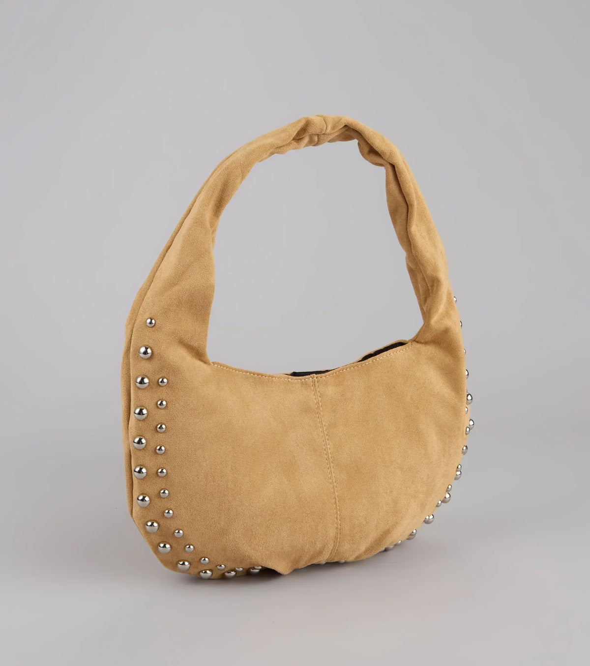 Studded And Stunning Suede Shoulder Bag