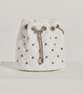 Glam Rhinestone Quilted Bucket Bag