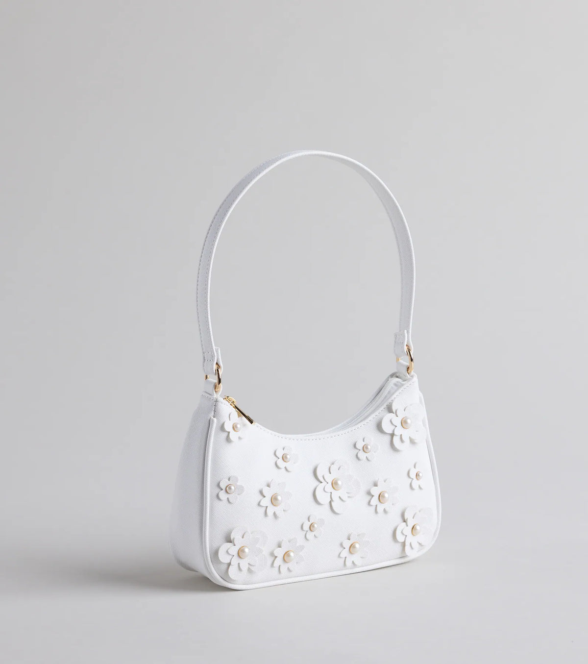 Polished Blooms Flower Pearl Shoulder Bag