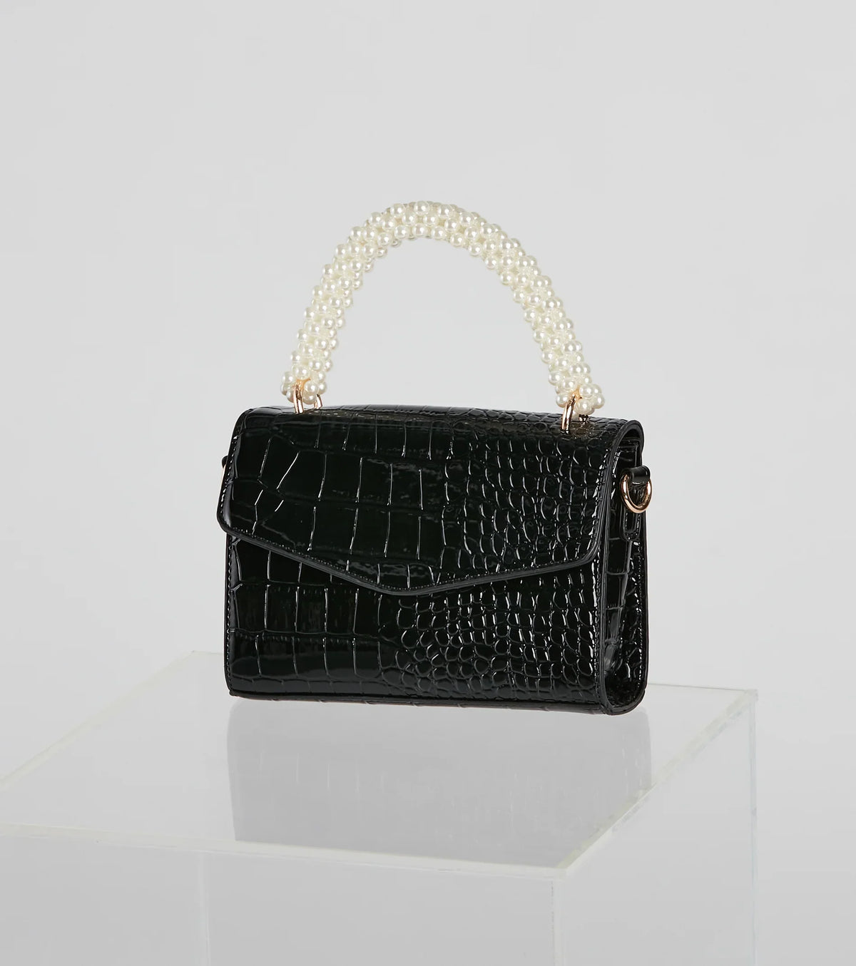 Precious Pearl Handle Crossbody Bag