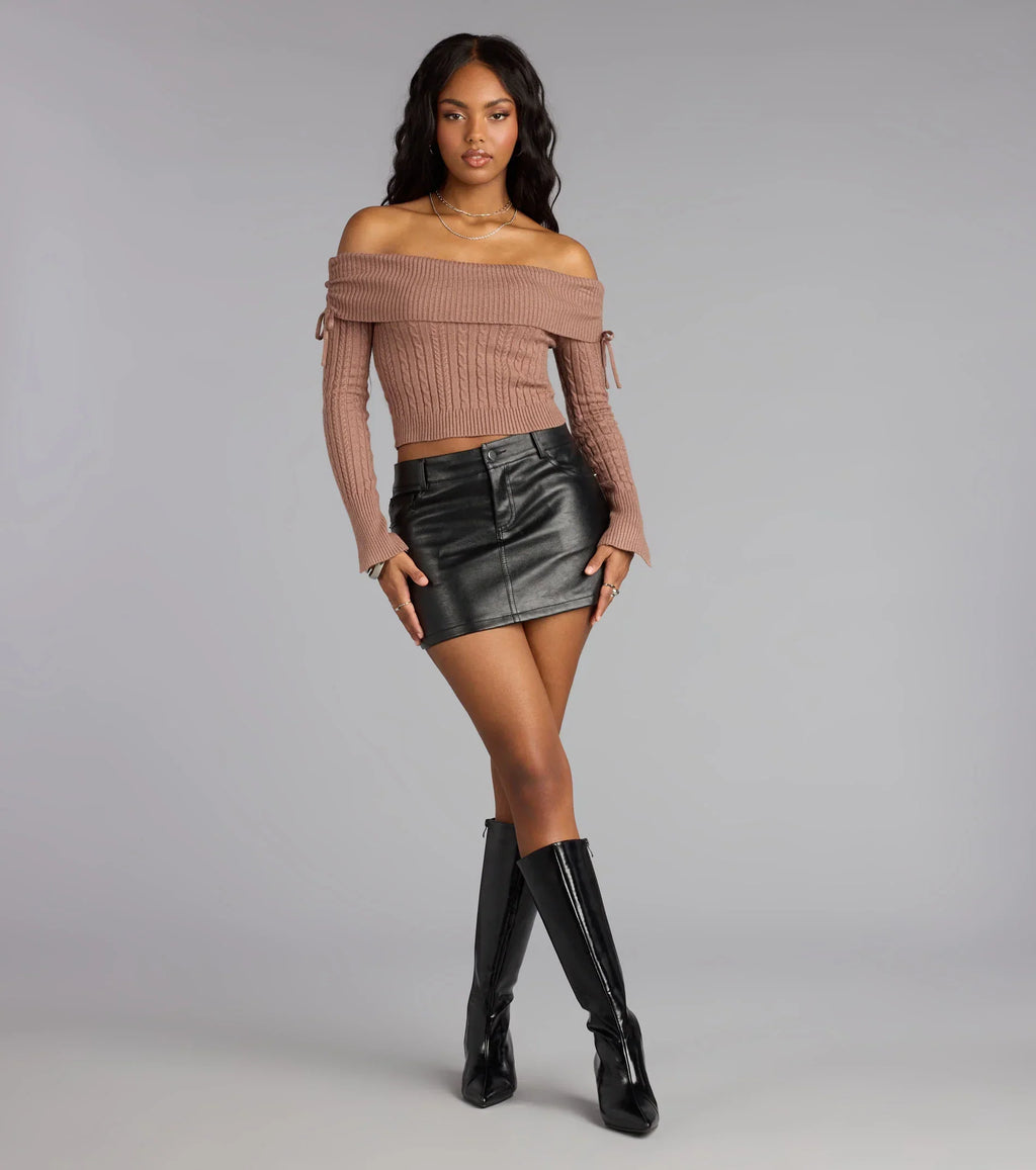 Fall Flirt Off-The-Shoulder Sweater