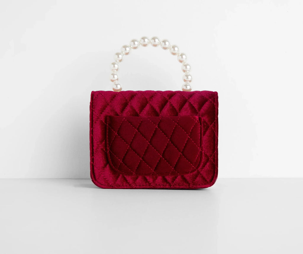 Velvet Quilted Handbag