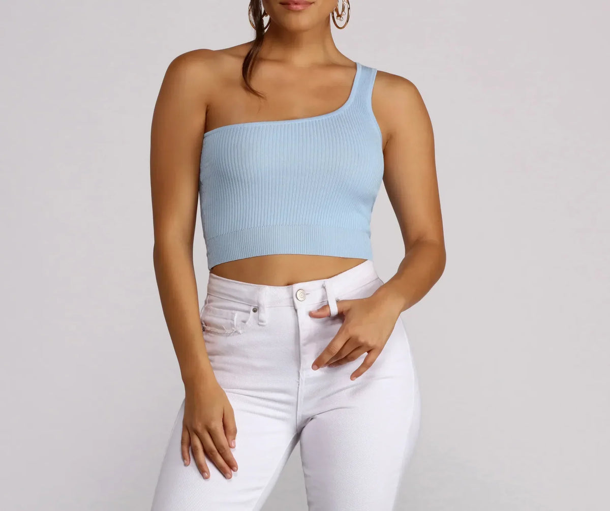 One Shoulder Wonder Crop Top