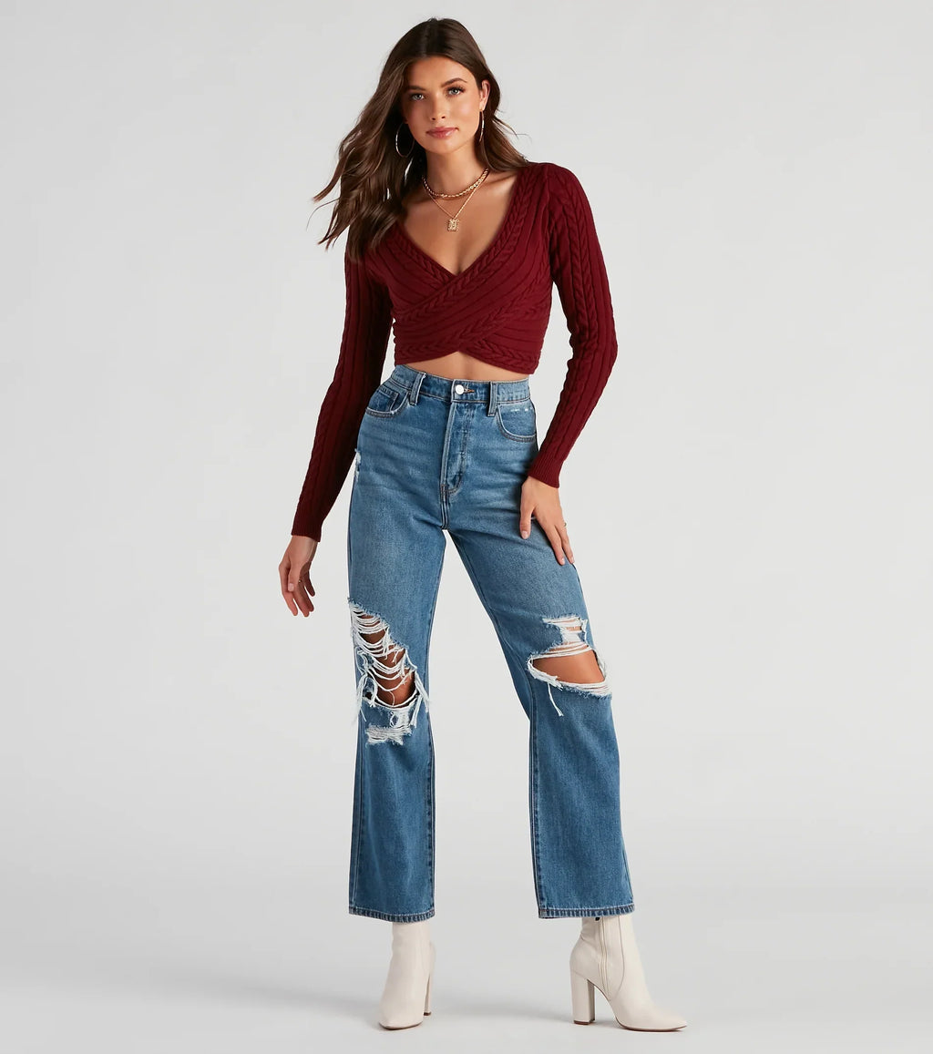 Chill Cutie Cable Knit Sweater