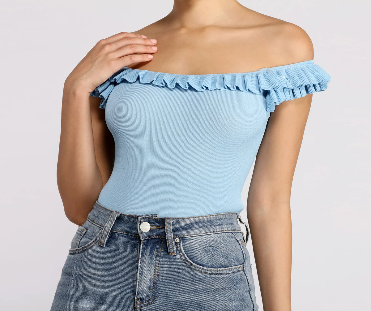 Miss Pretty Ruffle Crop Top