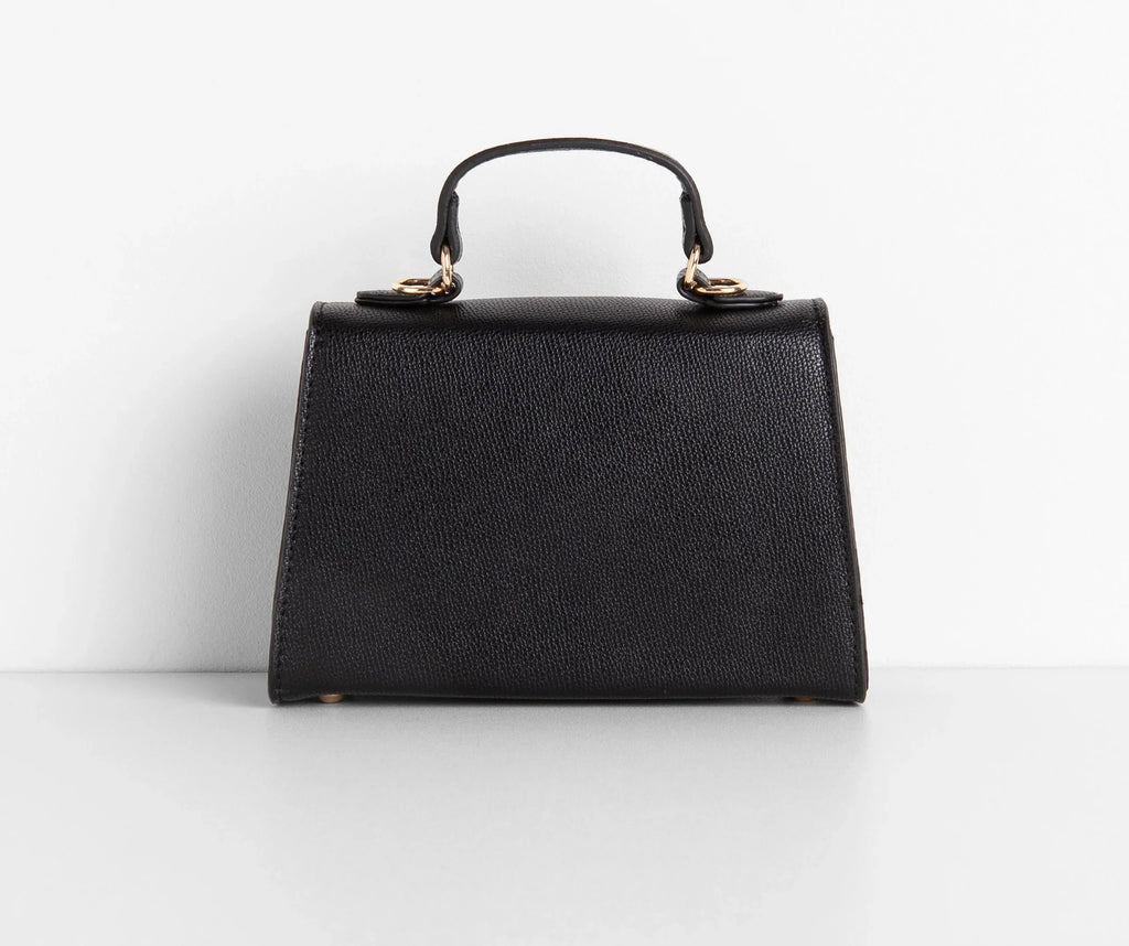 Saffiano Turnlock Top Handle Bag